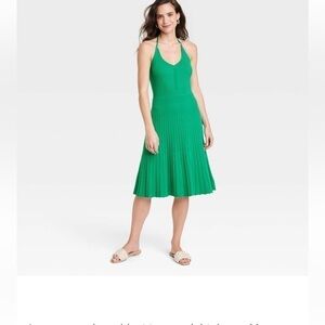 a new day Green Halter Midi Dress